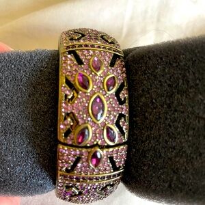 Heidi Daus "Everlasting Elegance" Swarovski Encrusted Hidden Watch Bangle NIB